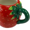 Floristik24 Ceramic cup strawberry for planting 10cm Ø6.5cm