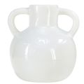 Floristik24 Ceramic vase white vase with 2 handles ceramic Ø7cm H11,5cm
