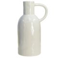Floristik24 Ceramic vase white for dry decoration vase with handle Ø9cm H21cm