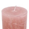 Floristik24 Candle old pink 50mm x 80mm dyed through 12pcs