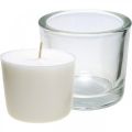 Floristik24 Candle in glass Candle jar wax candle white Ø9cm H8cm