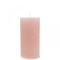 Floristik24 Pillar candles dyed through pink 50 × 100mm 4pcs