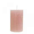 Floristik24 Pillar candles dyed through pink 60 × 100mm 4pcs