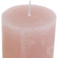 Floristik24 Pillar candles dyed through pink 60 × 100mm 4pcs
