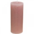 Floristik24 Pillar candles colored pink 85×200mm 2pcs