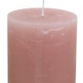 Floristik24 Pillar candles colored pink 85×200mm 2pcs