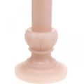 Floristik24 Decorative rod candle pink nostalgia candle wax solid colored 25cm