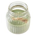 Floristik24 Scented candle in glass Citronella candle olive green H11,5cm