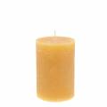 Floristik24 Colored candles honey 70×100mm 4pcs