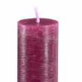 Candles dyed in Berry Taper candles 34x240mm 4 pcs | Floristik24.ie
