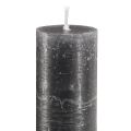 Candles in anthracite, solid coloured, taper candles 34x300 4 pcs | Floristik24.ie