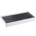 Candles in anthracite, solid coloured, taper candles 34x300 4 pcs | Floristik24.ie