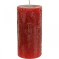 Floristik24 Colored candles Red Rustic self-extinguishing 70×140mm 4pcs