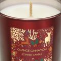 Floristik24 Scented candle Christmas orange, cinnamon candle glass red Ø7/ H8cm
