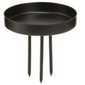 Floristik24 Candle holder Advent wreath metal matte black Ø8cm 4 pcs