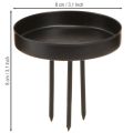 Candle holder Advent wreath metal matte black Ø8cm 4 pcs | Floristik24.ie