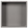Grey cube planter with base