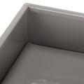 Grey cube planter with base