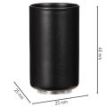 Round magnetic candle holder, matte black, for 25mm taper candles, 4 pieces | Floristik24.ie