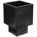 Floristik24 Black cube planter with base, modern, 22cm