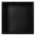 Black cube planter with base,