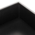 Black cube planter with base, modern, 22cm | Floristik24.ie