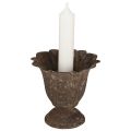 Candle holder trophy antique candle holder metal Ø10cm H9.5cm | Floristik24.ie