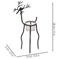 Reindeer candle holder with tealight glass, 28cm | Floristik24.ie