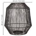 Black Decorative Lantern Wire Basket Modern style Ø24cm H28cm | Floristik24.ie