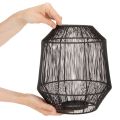 Black Decorative Lantern Wire Basket Modern style Ø24cm H28cm | Floristik24.ie