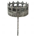 Floristik24 Candle holder silver antique Ø7cm H12cm 4pcs