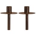 Candle holder for bottles rust look Ø8.5cm H12cm 2pcs | Floristik24.ie