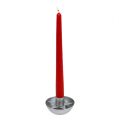 Floristik24 Candlestick for taper candle silver Ø8cm H5cm