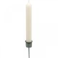 Floristik24 Plug-in candle holders Shabby Chic gray Ø3cm H8.5cm 8pcs