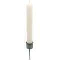 Candle holder for sticking Shabby Chic Grey Ø3cm H8.5cm 8 pcs | Floristik24.ie