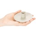 Round cream-colored candle holders for taper candles, table decoration, 10cm, 2 pieces | Floristik24.ie