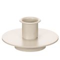Floristik24 Metal candle holder in matte beige, small candlestick for taper candles, 8cm, 3 pieces