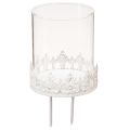 Floristik24 Candle holder with thorn tealight holder white H8cm 4 pcs