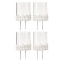 Candle holder with thorn tealight holder white H8cm 4 pcs | Floristik24.ie