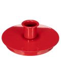 Floristik24 Compact red metal candle holders for 10cm taper candles, 2 pieces