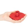 Compact red metal candle holders for 10cm taper candles, 2 pieces | Floristik24.ie