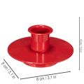 Small red candle holders for 8cm taper candles, 3 pieces | Floristik24.ie