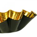 Floristik24 Tea light holder Christmas decoration baking pan black gold Ø10cm