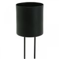Floristik24 Plug-in candle holder black tealight holder Ø5cm 4pcs