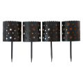 Floristik24 Candle holder advent wreath to stick black gold Ø6cm 4pcs