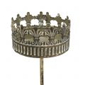 Candle holder Advent wreath antique gold Ø7cm H12cm 4pcs | Floristik24.ie