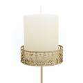 Floral Candle Holders for Sticking Golden Ø7.4cm H12.5cm 4 pcs Antique Look | Floristik24.ie