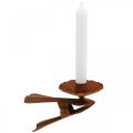 Floristik24 Candle holder for clamping, Advent, candle decoration made of metal patina Ø8.5cm L16cm