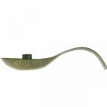 Candlestick metal antique look spoon with patina 25x11x5cm | Floristik24.ie