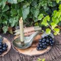 Candlestick metal antique look spoon with patina 25x11x5cm | Floristik24.ie